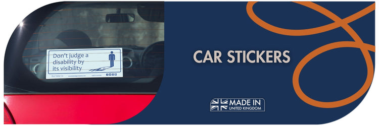 Not all disabilities are visible please think before you judge square disabled car sticker