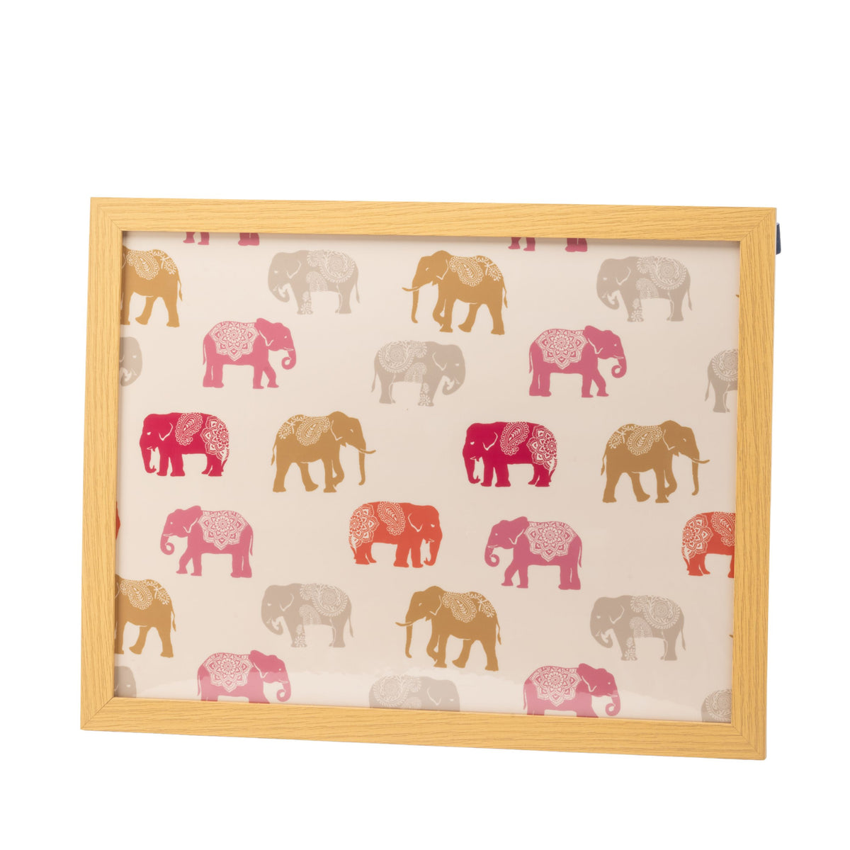 Bean Bag Cushioned Wooden Frame Lap Tray in Nelly Elephant