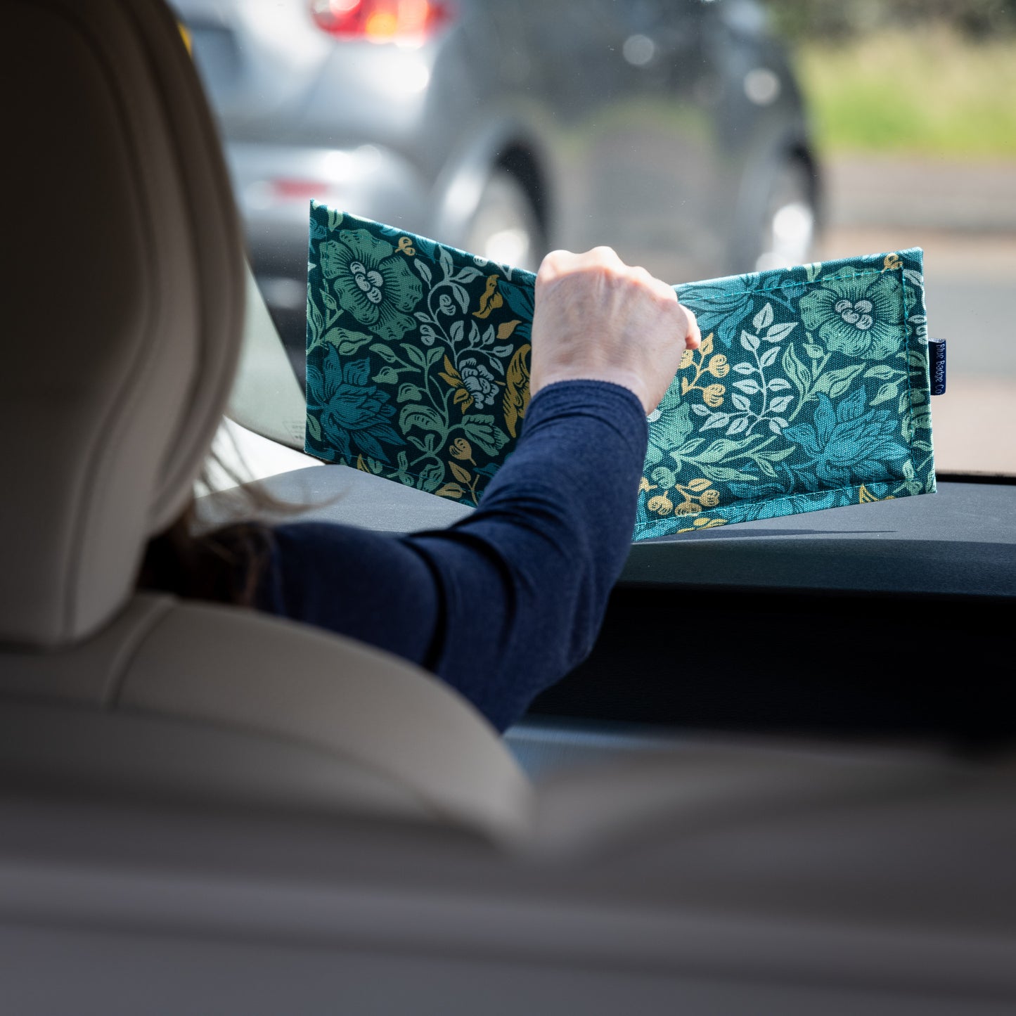 Blue Badge Wallet - Disabled Parking Permit Holder William Morris Mallow Teal - UK Made