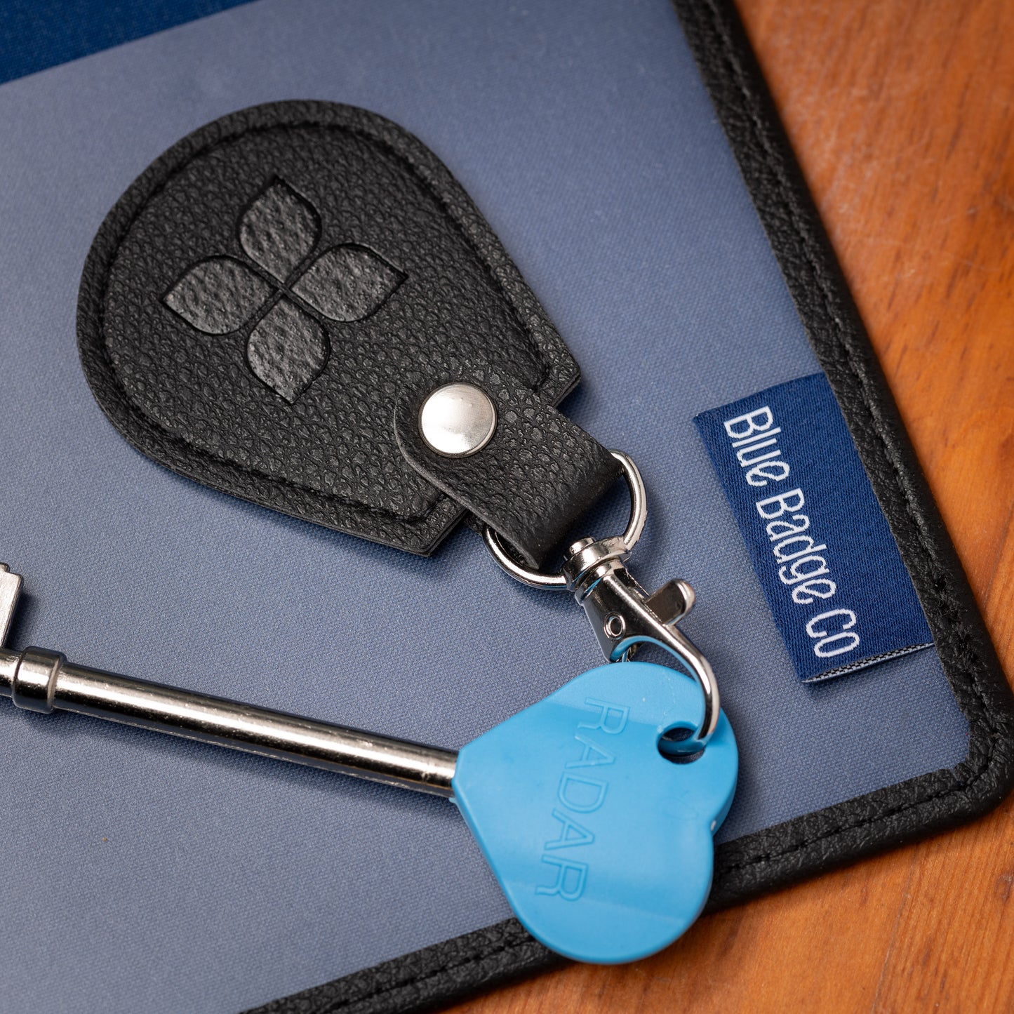 Disabled Blue Badge Wallet, Keyring and RADAR Key in Recycled Bottles Black - UK Made