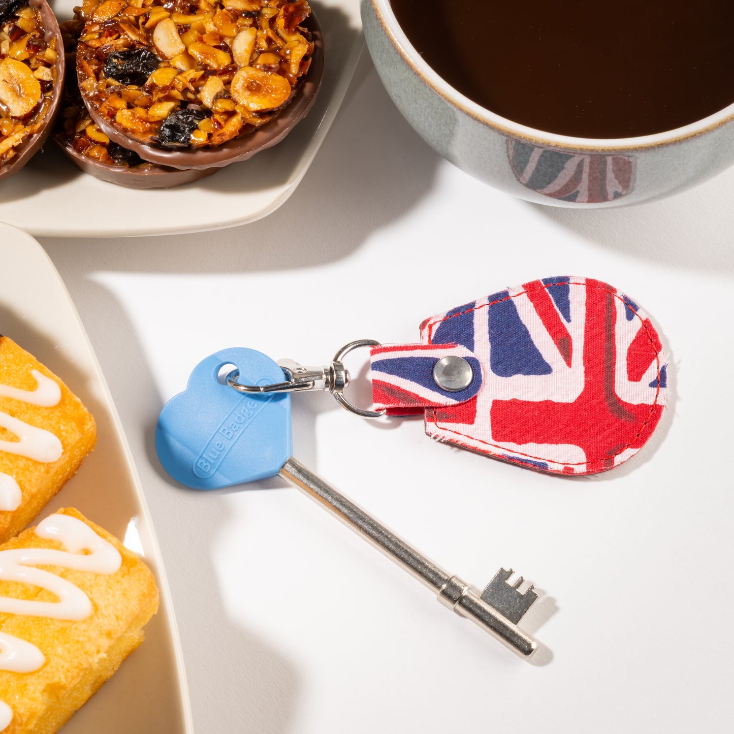 Genuine RADAR Disabled Toilet Key and Fabric Keyring in Union Jack - UK Made