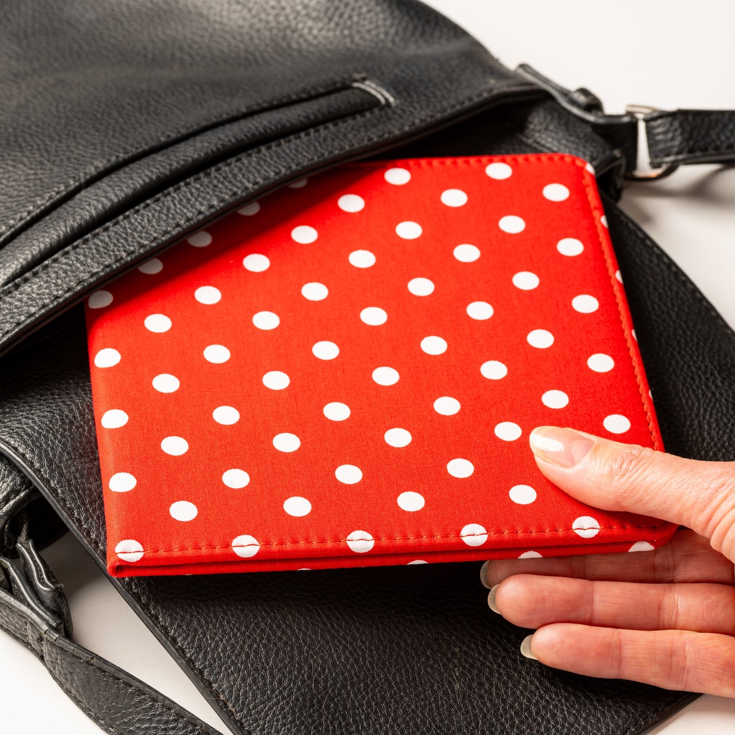 Blue Badge Wallet - Disabled Parking Permit Holder Spotty Red - UK Made