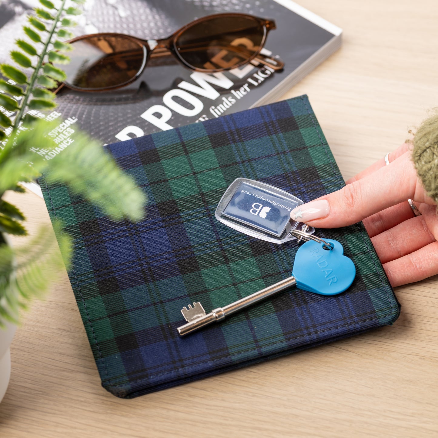 Disabled Blue Badge Wallet, Keyring and RADAR Key in Blackwatch Tartan
