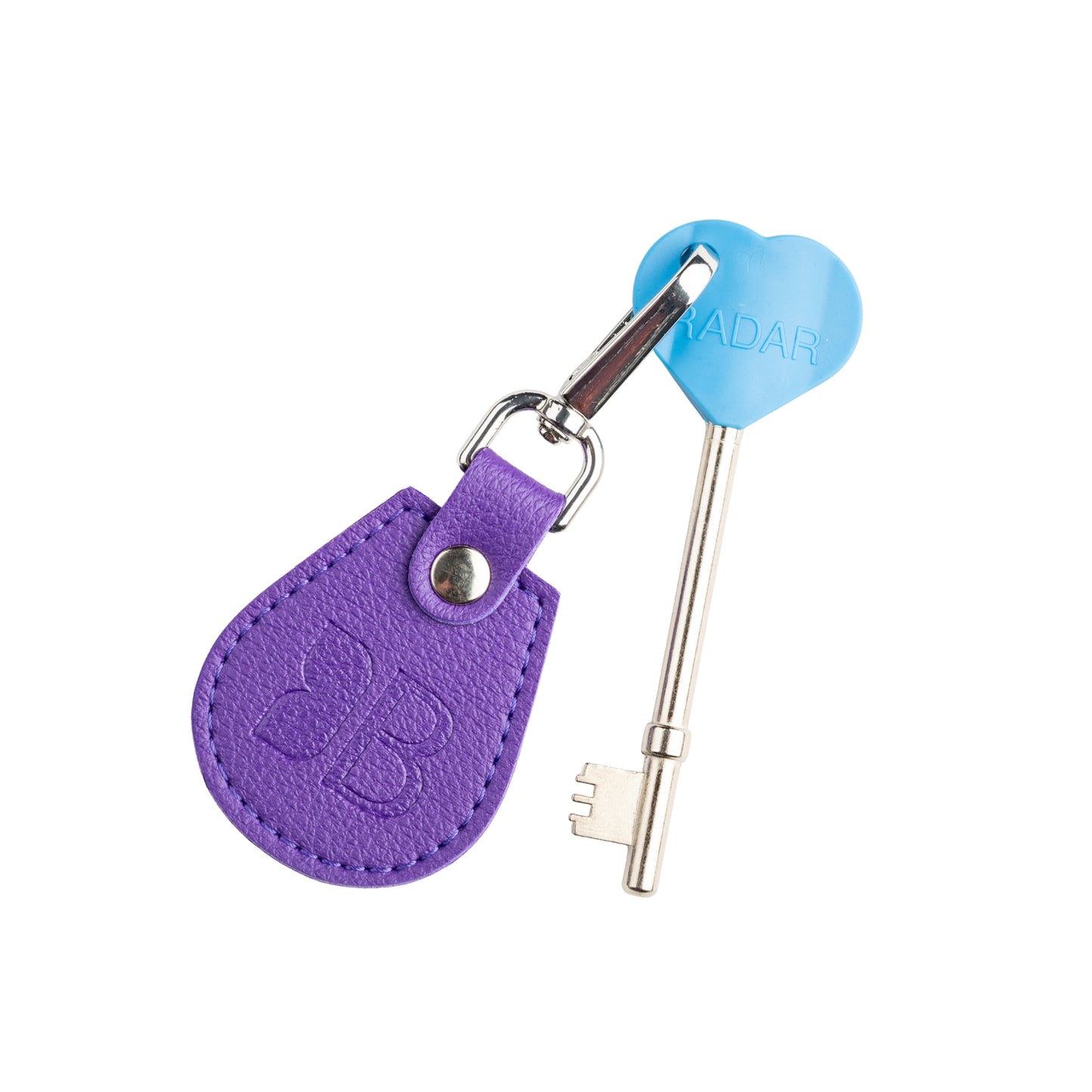 Recycled Bottles Keyring with Disabled Toilet RADAR Key in Purple