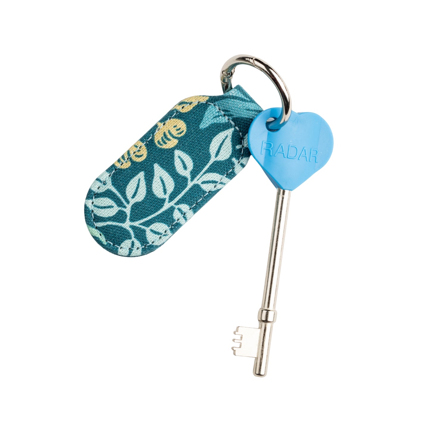 Genuine RADAR Disabled Toilet Key and Fabric Keyring in William Morris Mallow Teal