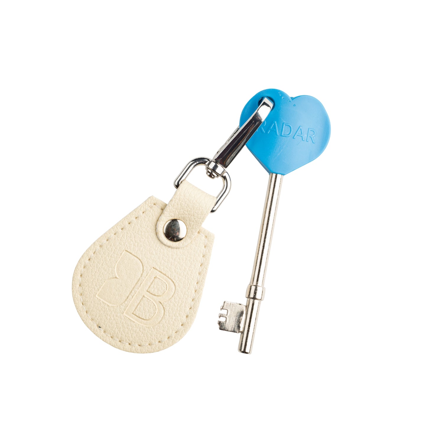 Recycled Bottles Keyring with Disabled Toilet RADAR Key in Cream