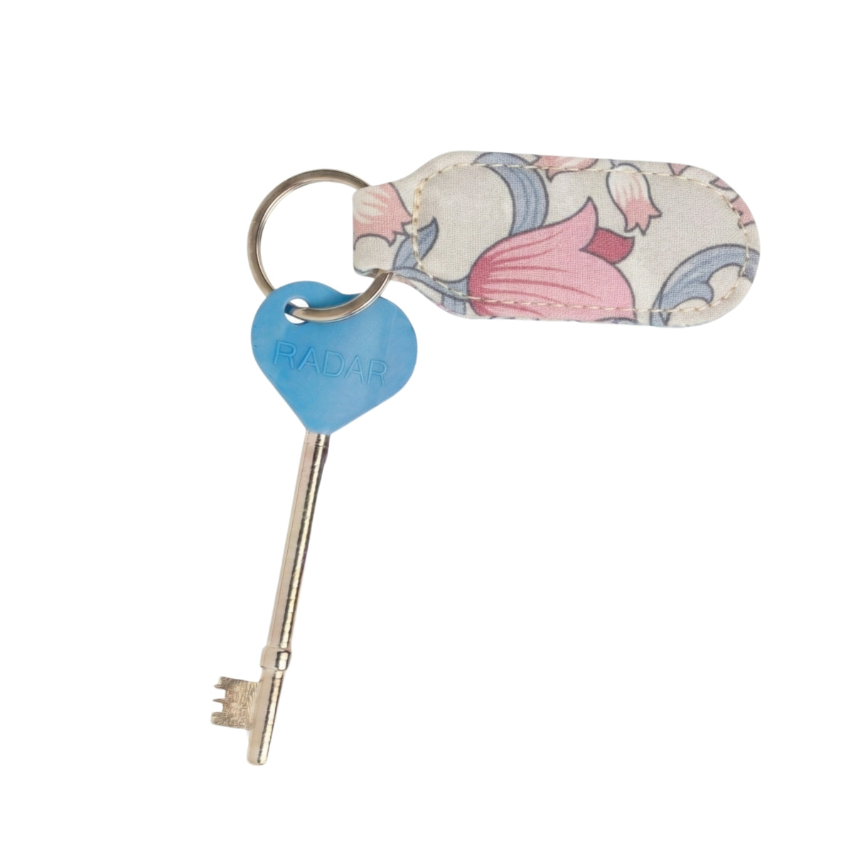 Genuine RADAR Disabled Toilet Key and Fabric Keyring in William Morris Golden Lily Plum