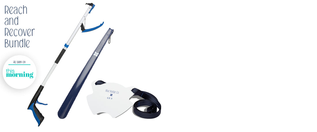 The Reach & Recover set helps people that struggle to bend be more independent.