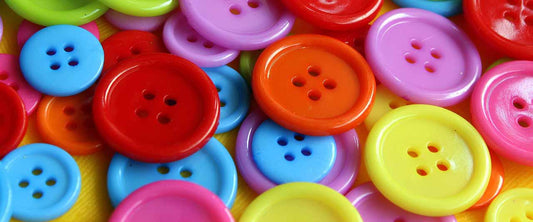Brightly coloured buttons