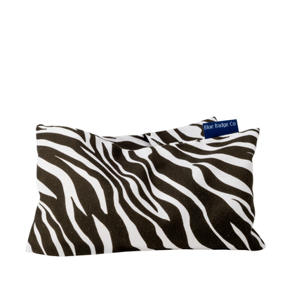 Lavender Wheat Warmer, Heated Wheat Bag in Zebra Fabric - UK Made