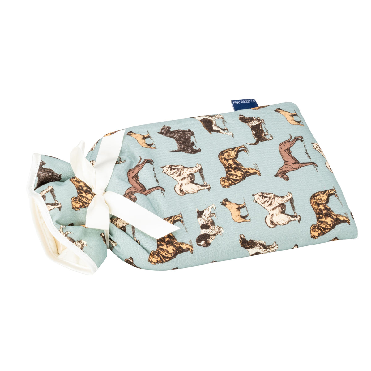 Large Hot Water Bottle in Dogs Fabric - UK Made