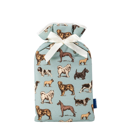 Large Hot Water Bottle in Dogs Fabric - UK Made