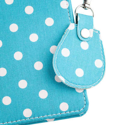 Disabled Blue Badge Wallet, Keyring and RADAR Key in Spotty Aquamarine - UK Made