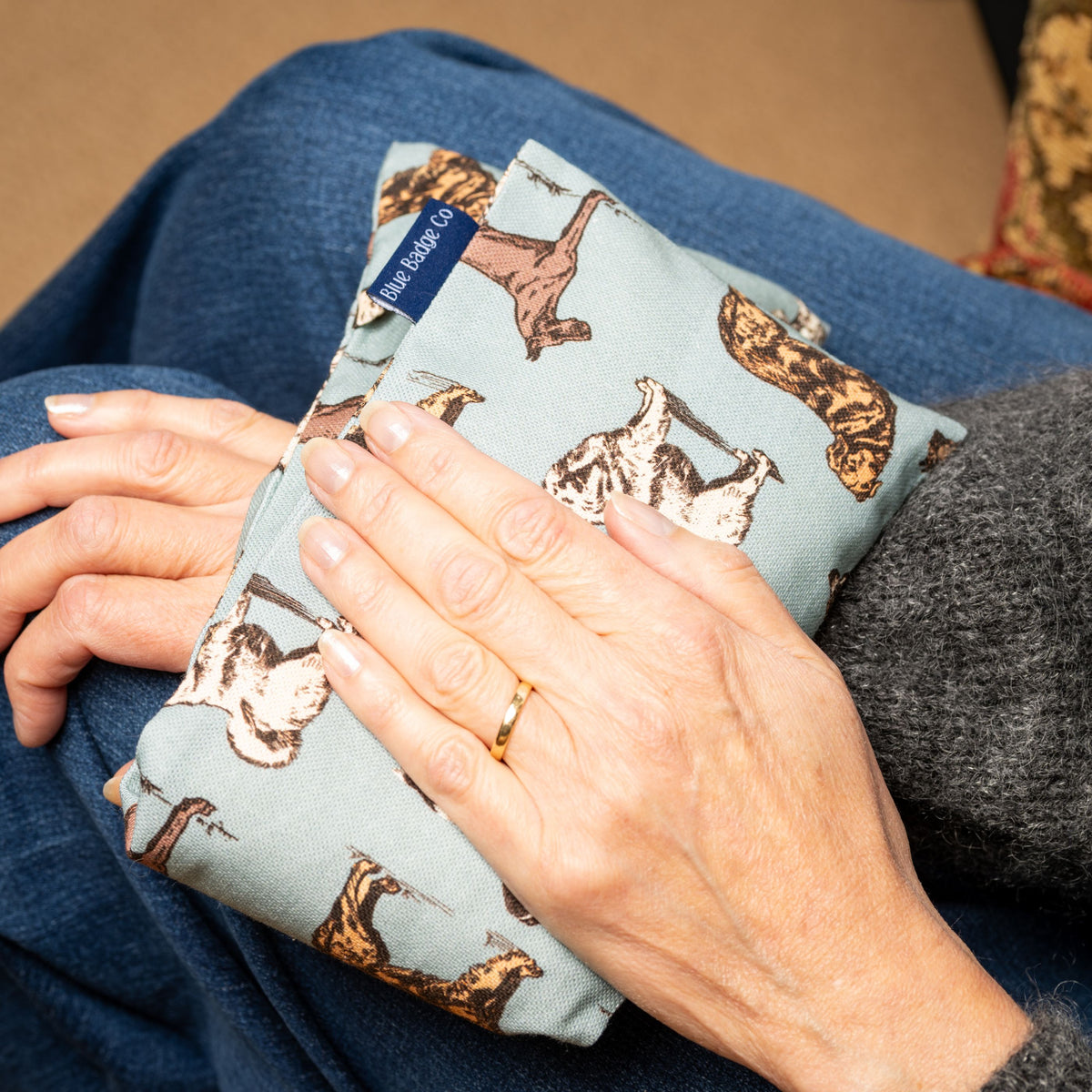 Lavender Wheat Warmer, Heated Wheat Bag in Dogs Fabric - UK Made