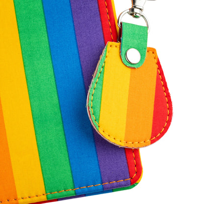 Disabled Blue Badge Wallet, Keyring and RADAR Key in Rainbow Stripe - UK Made