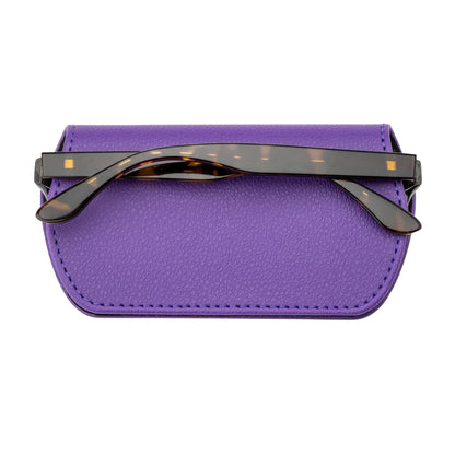 Slim Magnetic Close Glasses Cases Made from Recycled Bottles in Purple