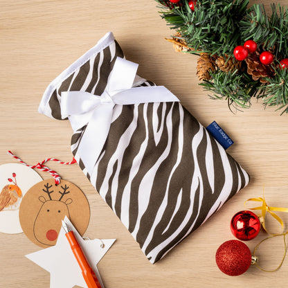 Mini Hot Water Bottle in Zebra - UK Made