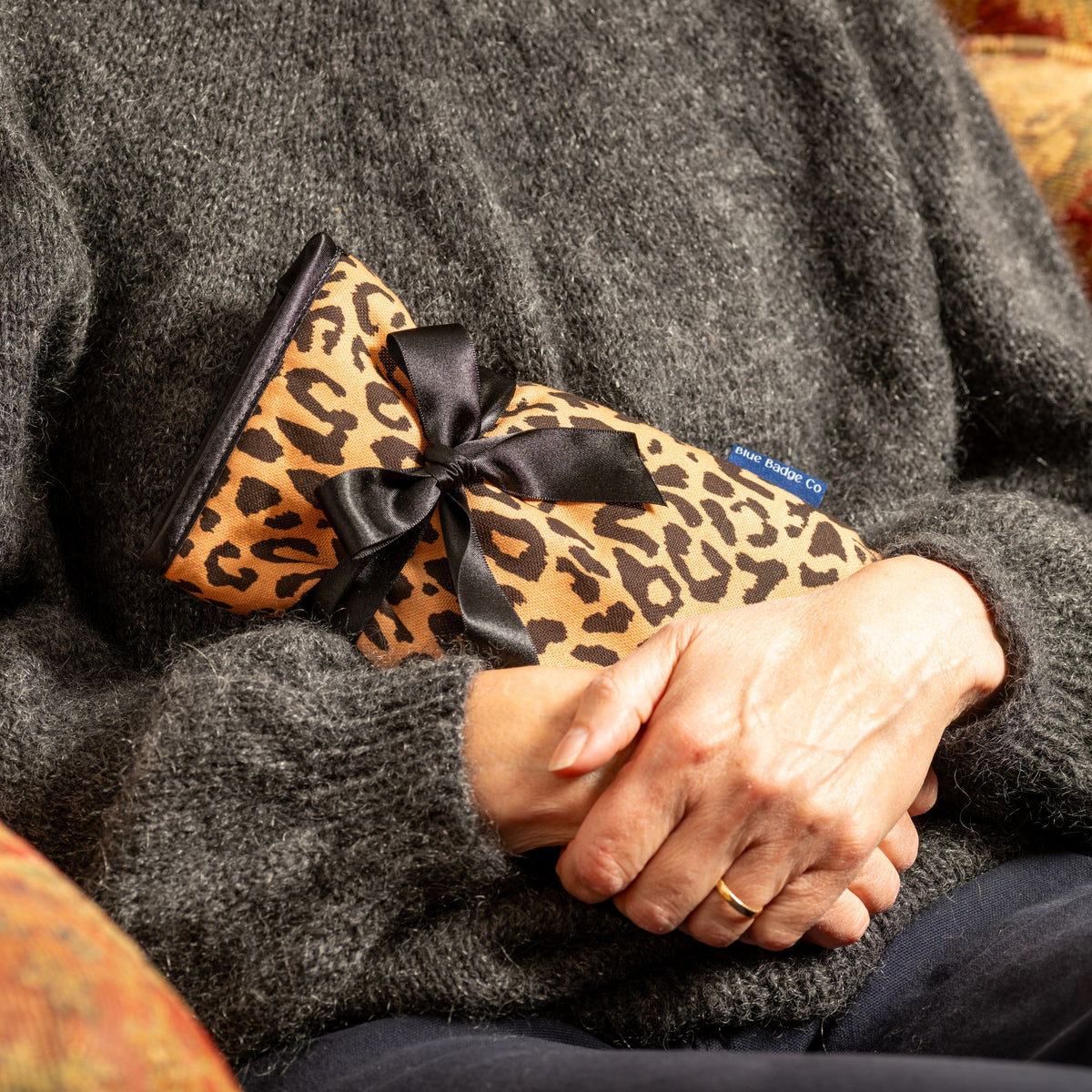 Mini Hot Water Bottle in Leopard - UK Made