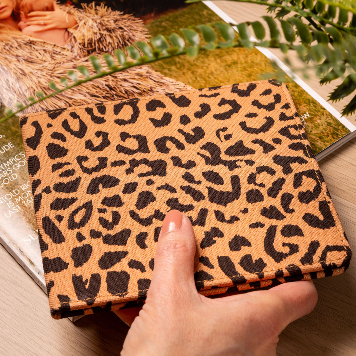 Blue Badge Wallet - Disabled Parking Permit Holder Leopard - UK Made