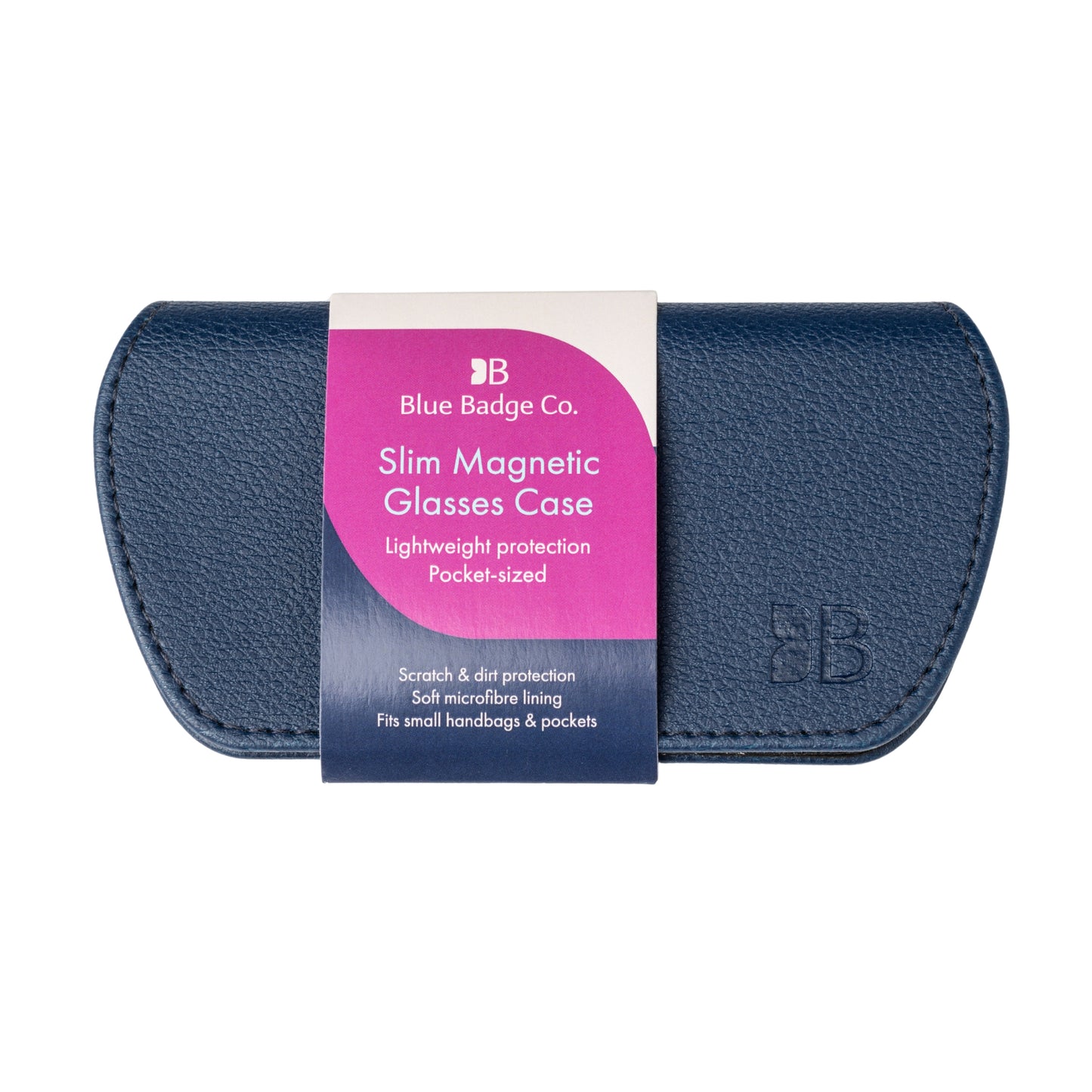 Slim Magnetic Close Glasses Cases Made from Recycled Bottles in Navy