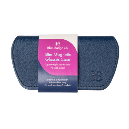 Slim Magnetic Close Glasses Cases Made from Recycled Bottles in Navy