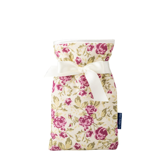 Mini Hot Water Bottle in Mulberry Rose