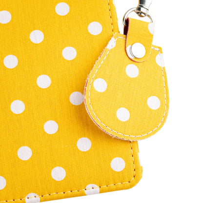 Disabled Blue Badge Wallet, Keyring and RADAR Key in Spotty Canary Yellow - UK Made