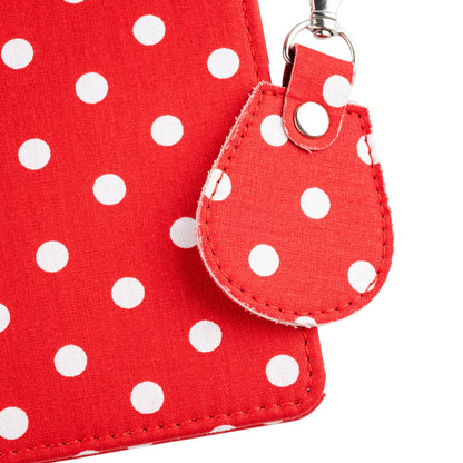 Disabled Blue Badge Wallet, Keyring and RADAR Key in Spotty Red - UK Made