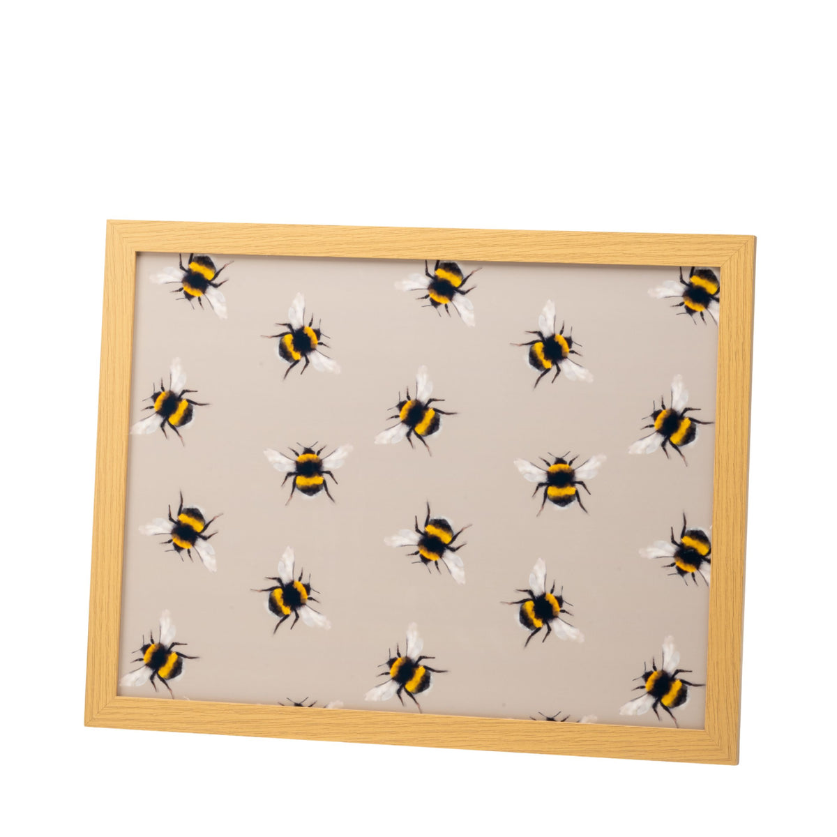 Bean Bag Cushioned Wooden Frame Lap Tray in Busy Bees