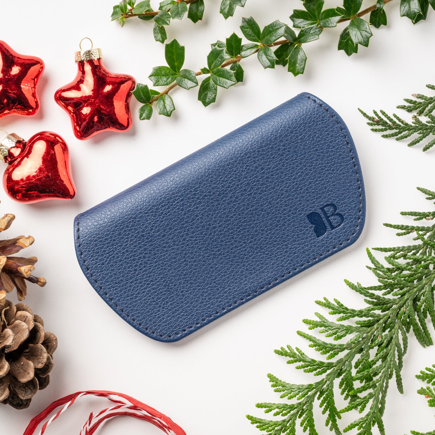 Slim Magnetic Close Glasses Cases Made from Recycled Bottles in Navy