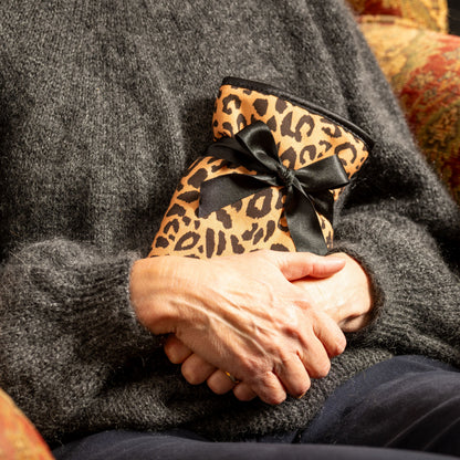 Mini Hot Water Bottle in Leopard - UK Made