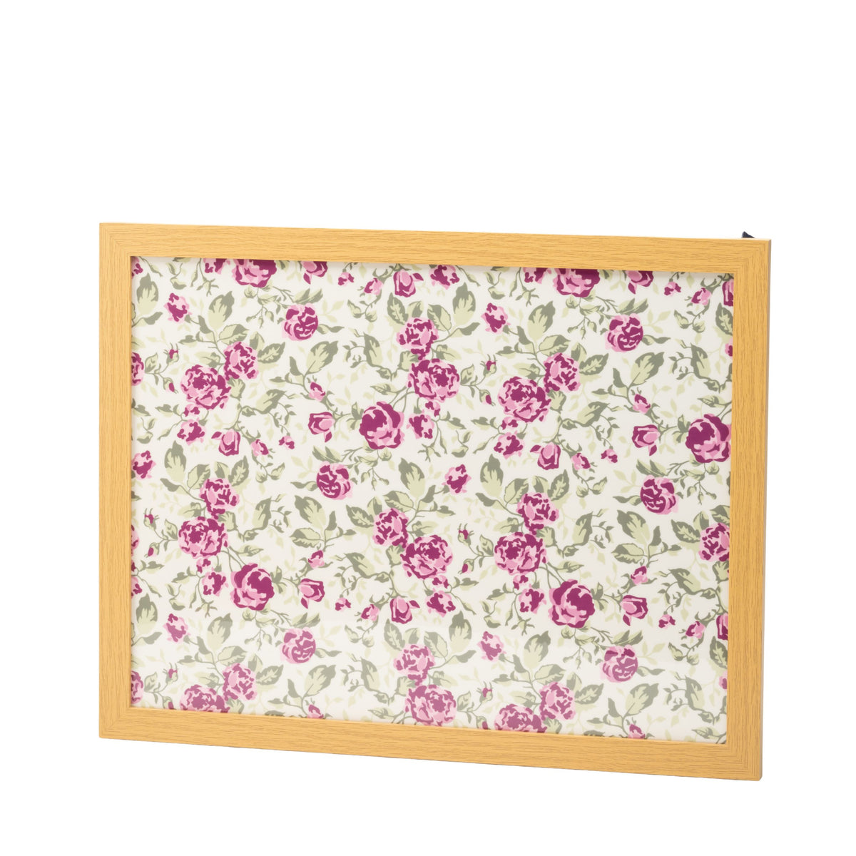 Bean Bag Cushioned Wooden Frame Lap Tray in Mulberry Rose