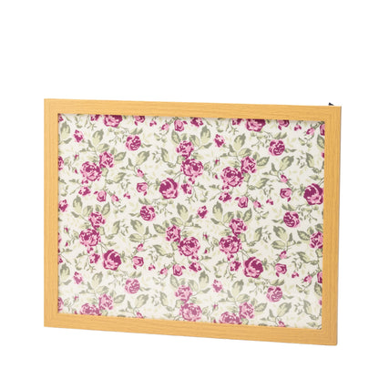Bean Bag Cushioned Wooden Frame Lap Tray in Mulberry Rose