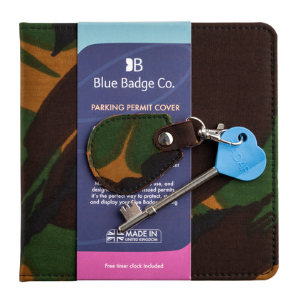 Disabled Blue Badge Wallet, Keyring and RADAR Key in Army Camo - UK Made