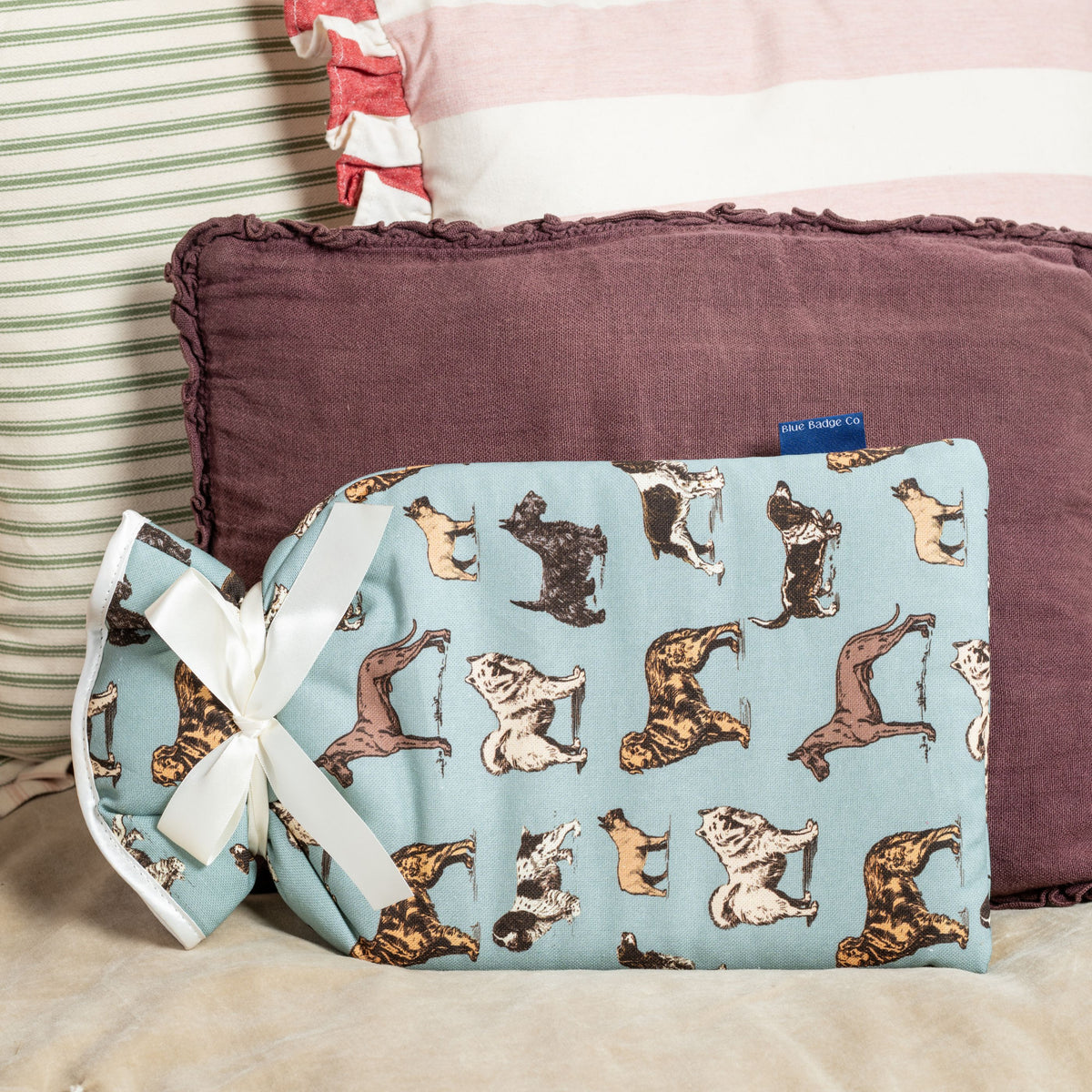 Large Hot Water Bottle in Dogs Fabric - UK Made