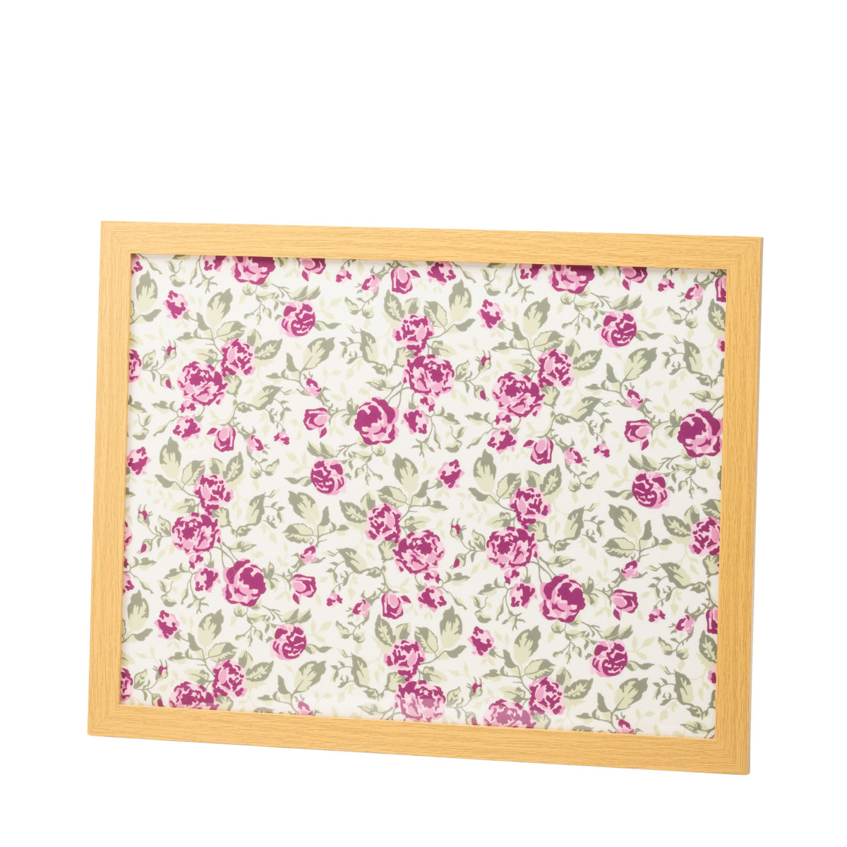 Bean Bag Cushioned Wooden Frame Lap Tray in Mulberry Rose