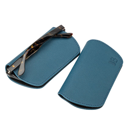 Slim Magnetic Close Glasses Cases Made from Recycled Bottles in Peacock