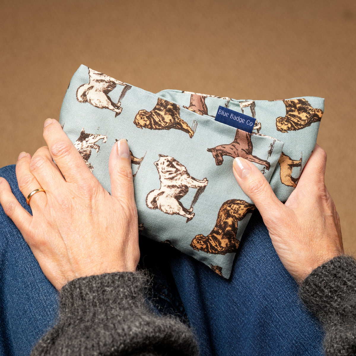 Lavender Wheat Warmer, Heated Wheat Bag in Dogs Fabric - UK Made