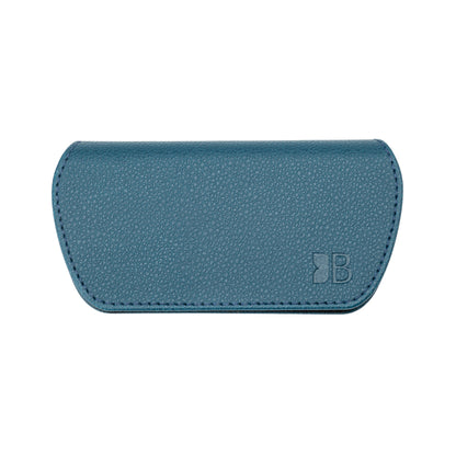 Slim Magnetic Close Glasses Cases Made from Recycled Bottles in Peacock