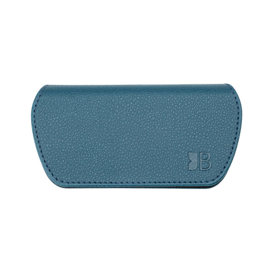Slim Magnetic Close Glasses Cases Made from Recycled Bottles in Peacock