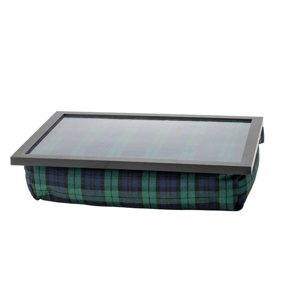 Bean Bag Cushioned Wooden Frame Lap Tray in Blackwatch Tartan