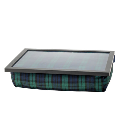 Bean Bag Cushioned Wooden Frame Lap Tray in Blackwatch Tartan
