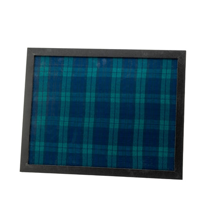 Bean Bag Cushioned Wooden Frame Lap Tray in Blackwatch Tartan