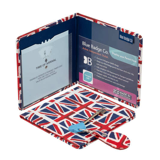 Disabled Blue Badge Wallet, Keyring and RADAR Key in Union Jack - UK Made