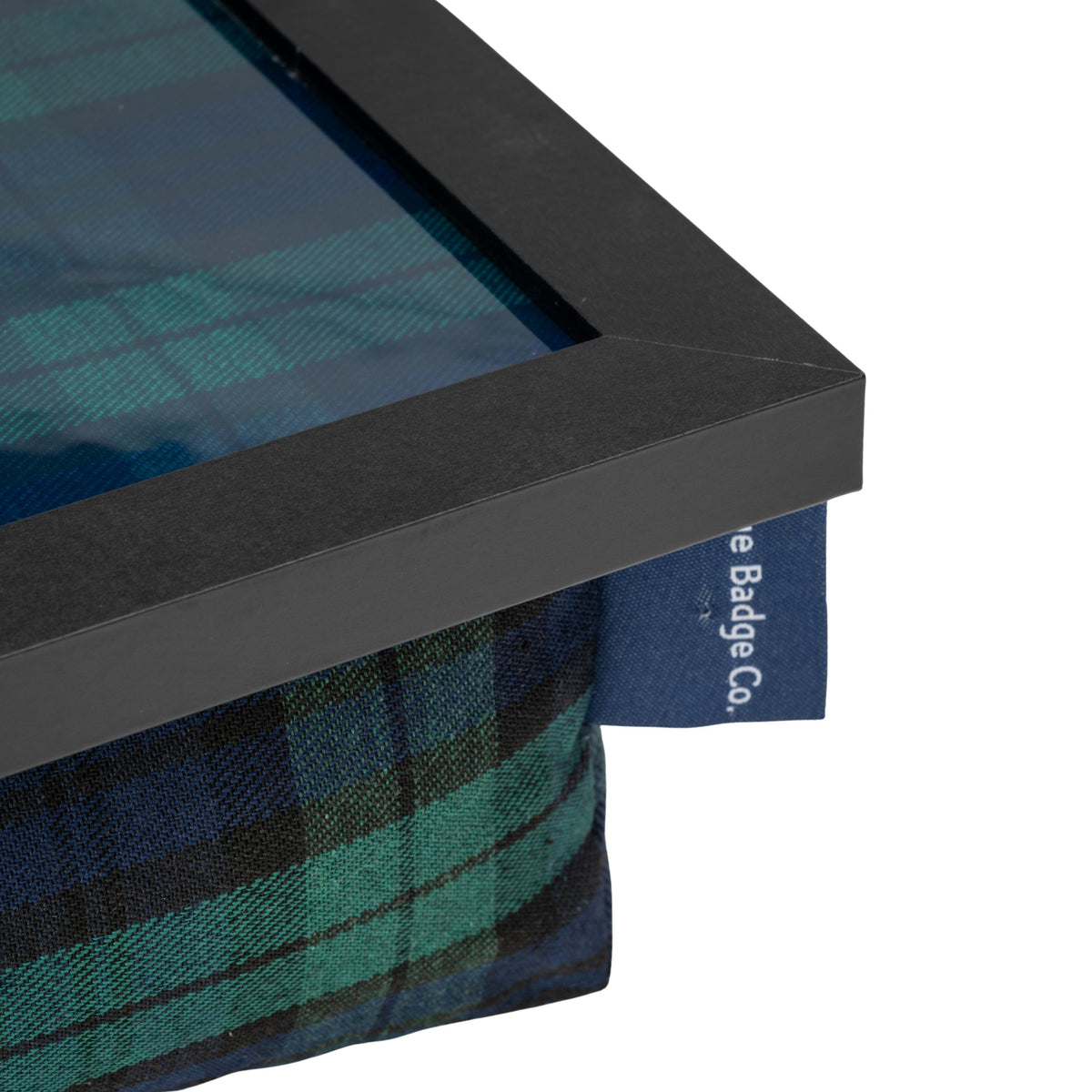 Bean Bag Cushioned Wooden Frame Lap Tray in Blackwatch Tartan