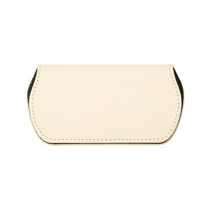 Slim Magnetic Close Glasses Cases Made from Recycled Bottles in Cream