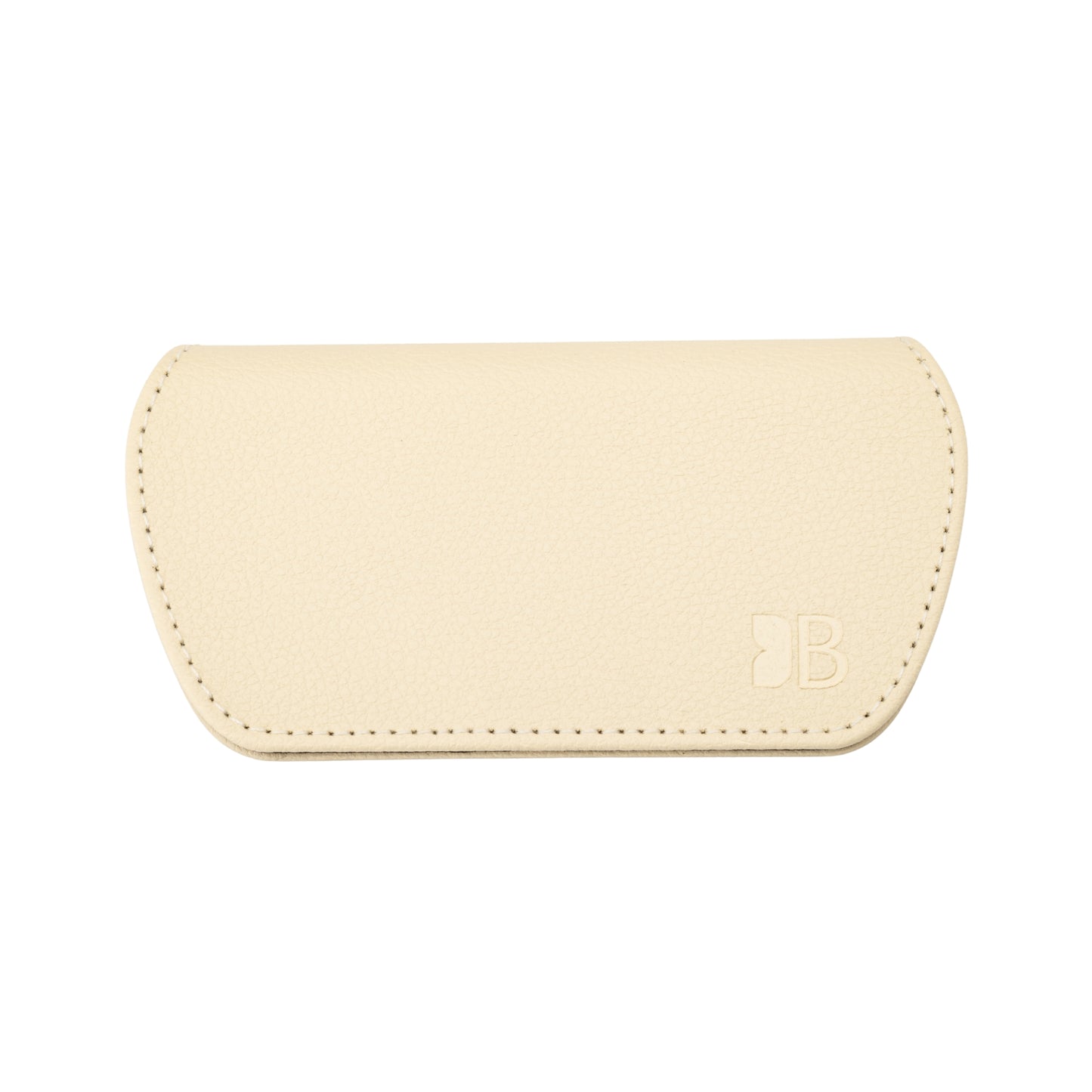 Slim Magnetic Close Glasses Cases Made from Recycled Bottles in Cream