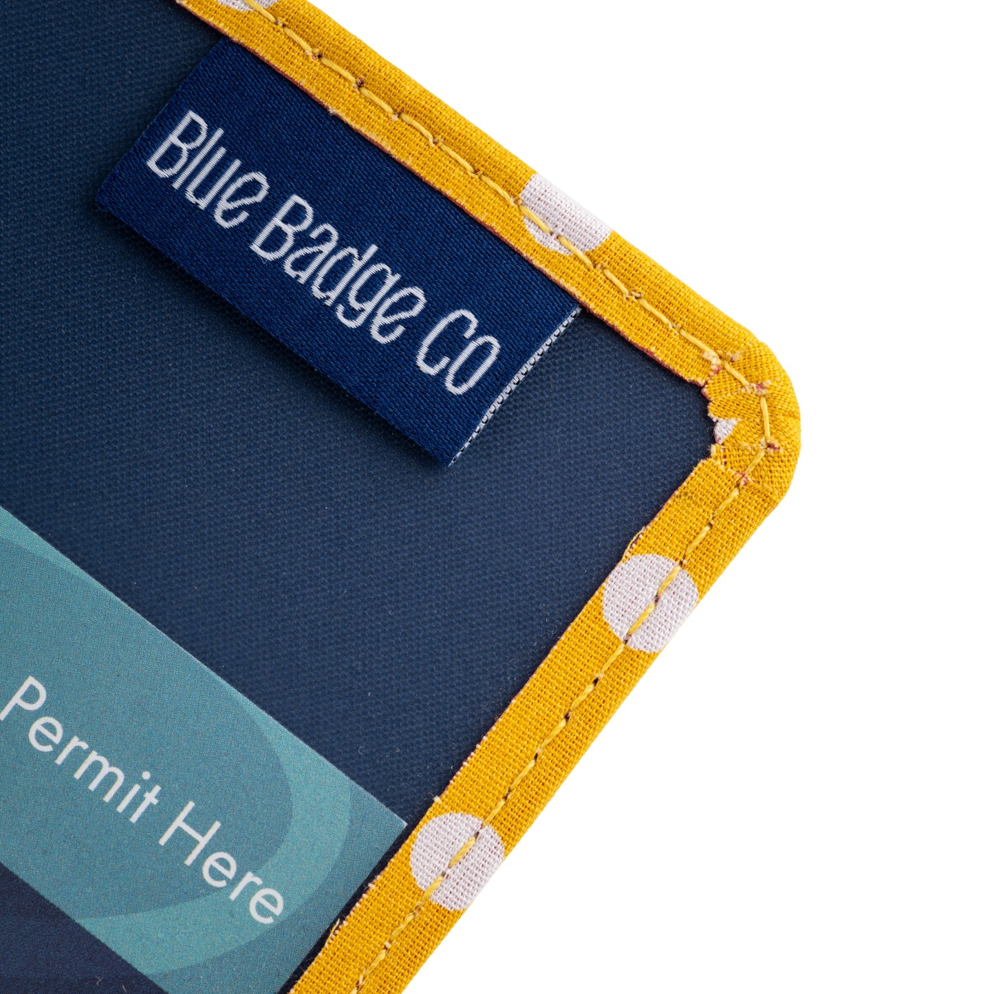 Blue Badge Wallet - Disabled Parking Permit Holder Spotty Canary Yellow - UK Made