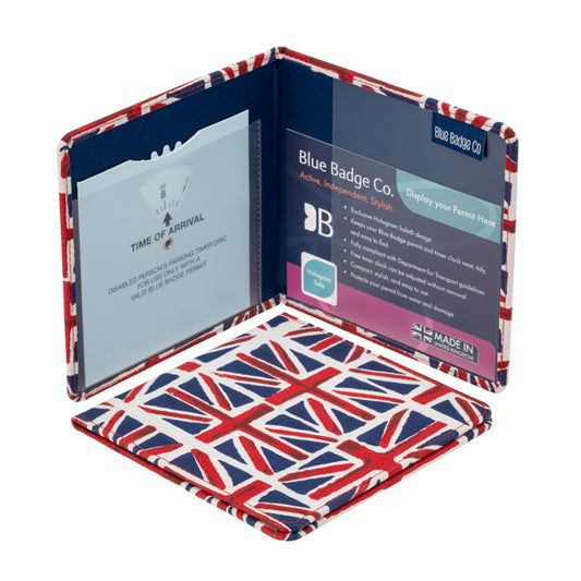 Blue Badge Wallet - Disabled Parking Permit Holder Union Jack -UK Made