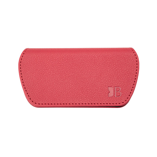 Slim Magnetic Close Glasses Cases Made from Recycled Bottles in Raspberry Red